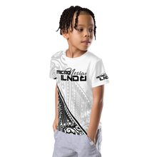 Load image into Gallery viewer, Micronesian tribal (wht)Kids crew neck t-shirt
