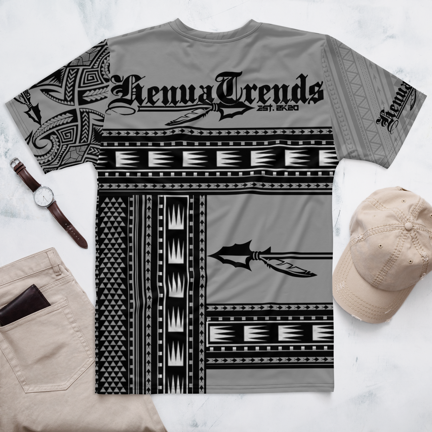 HENUATRENDs gray tribal t-shirt