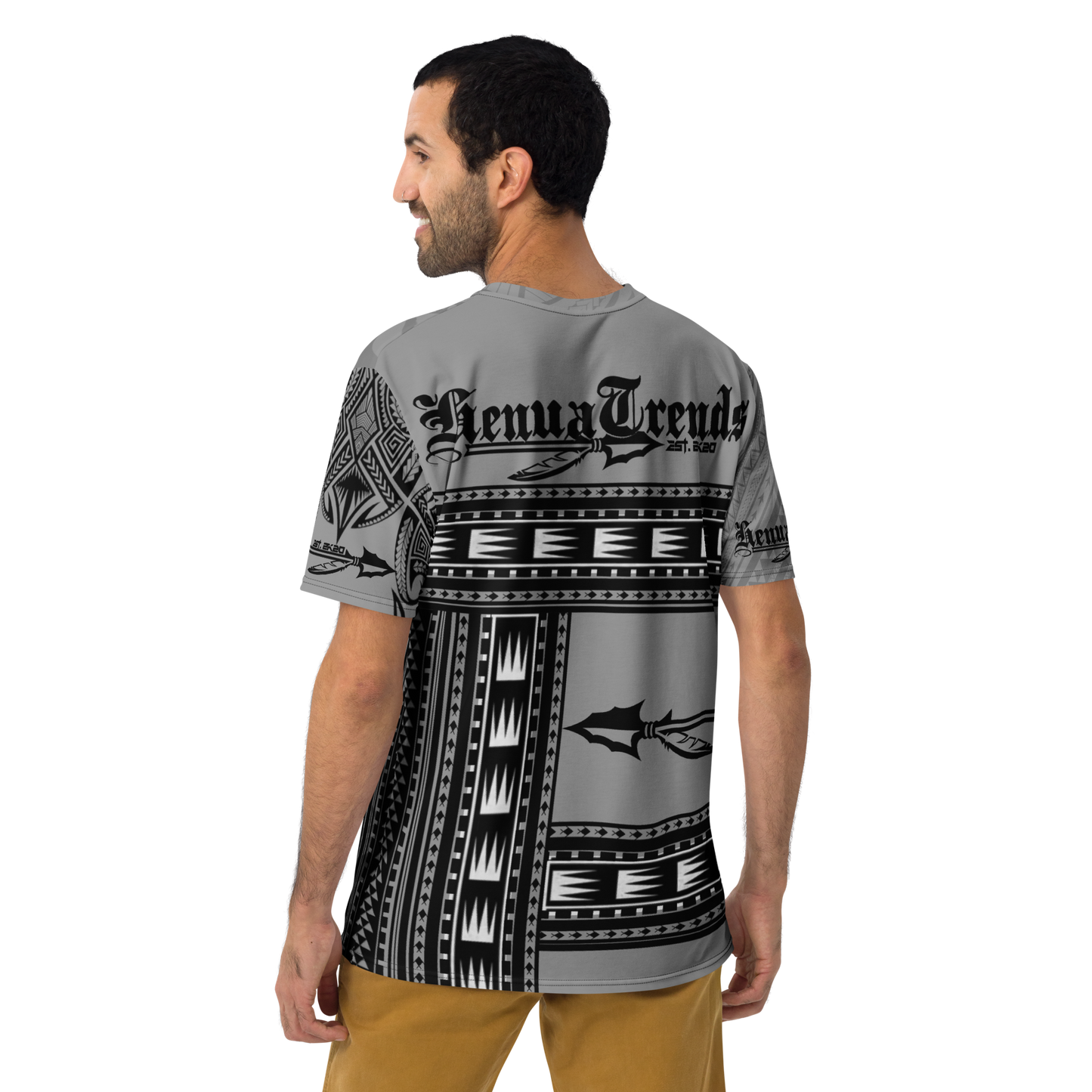 HENUATRENDs gray tribal t-shirt