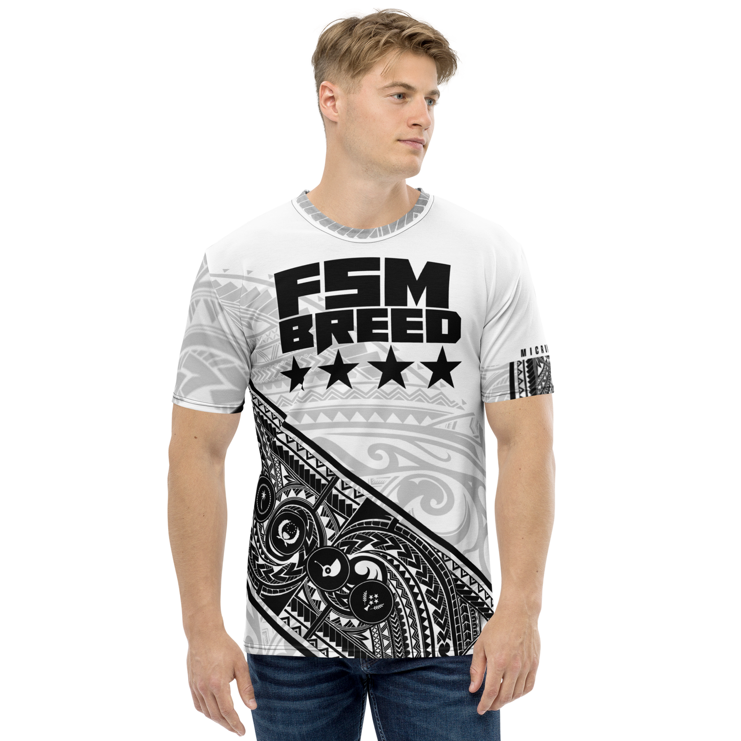 FSM breed Bulk Wht tribal Men's t-shirt