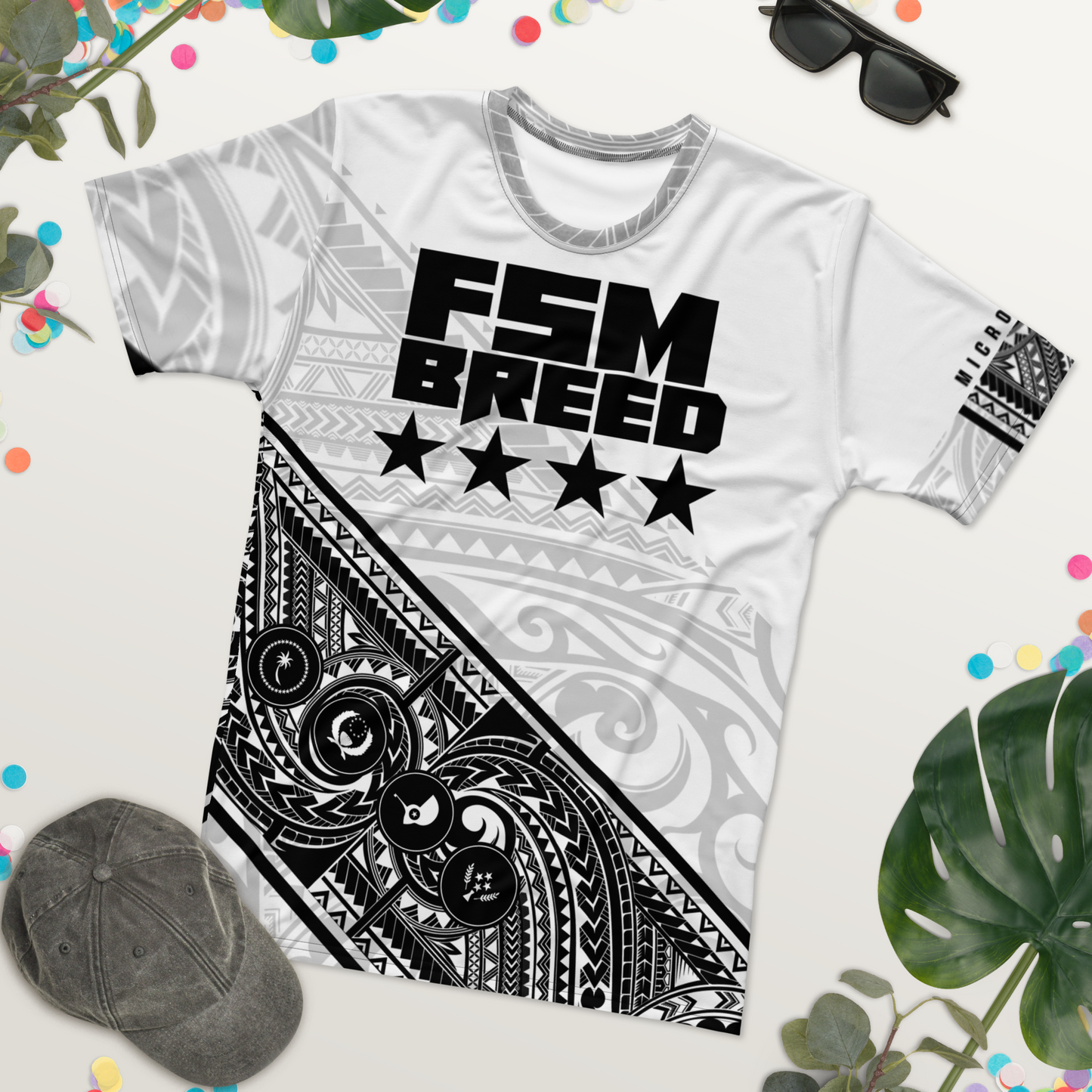 FSM breed Bulk Wht tribal Men's t-shirt