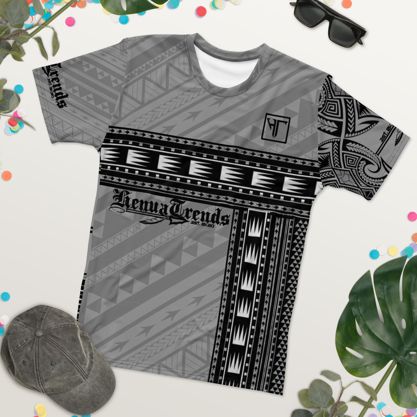 HENUATRENDs gray tribal t-shirt