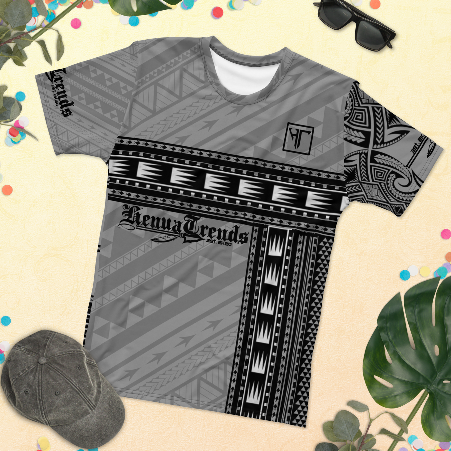 HENUATRENDs gray tribal t-shirt