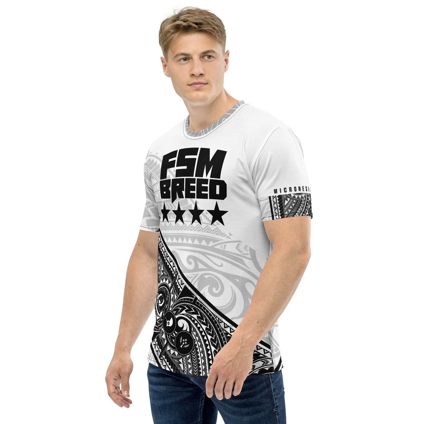 FSM breed Bulk Wht tribal Men's t-shirt