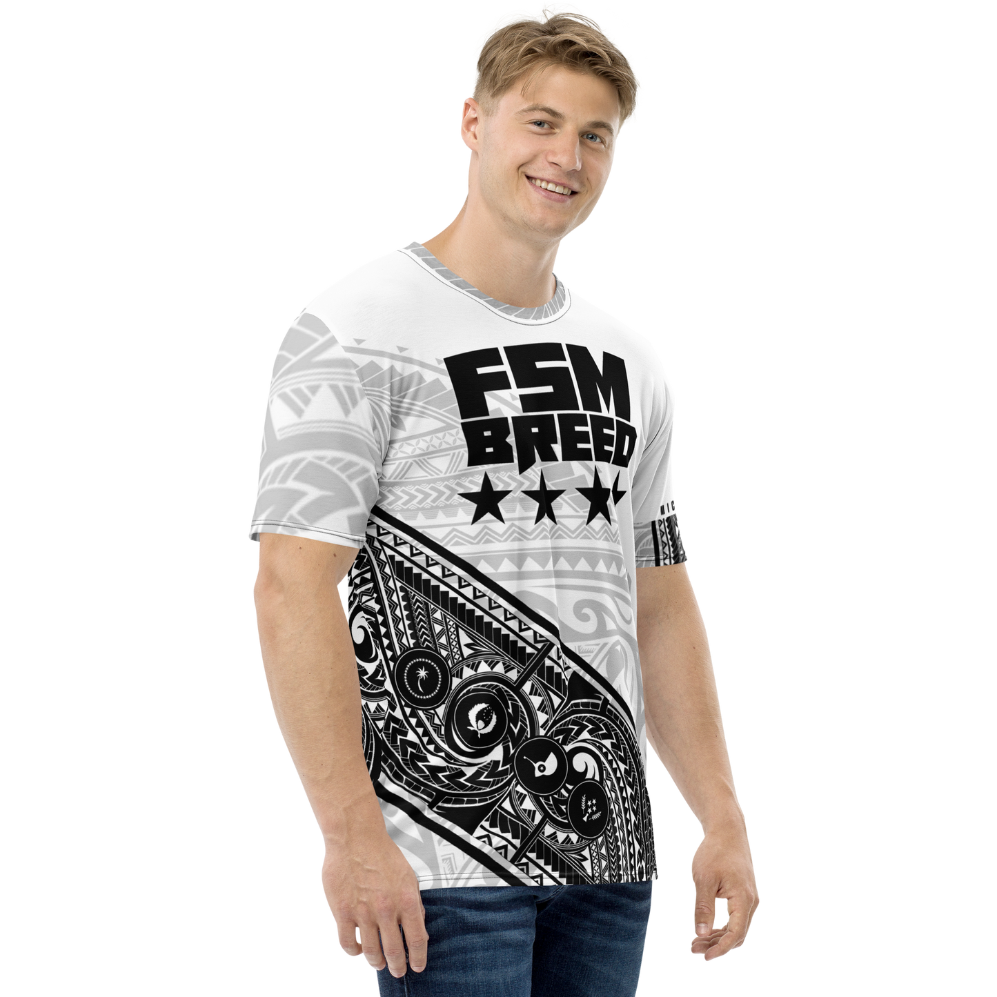 FSM breed Bulk Wht tribal Men's t-shirt