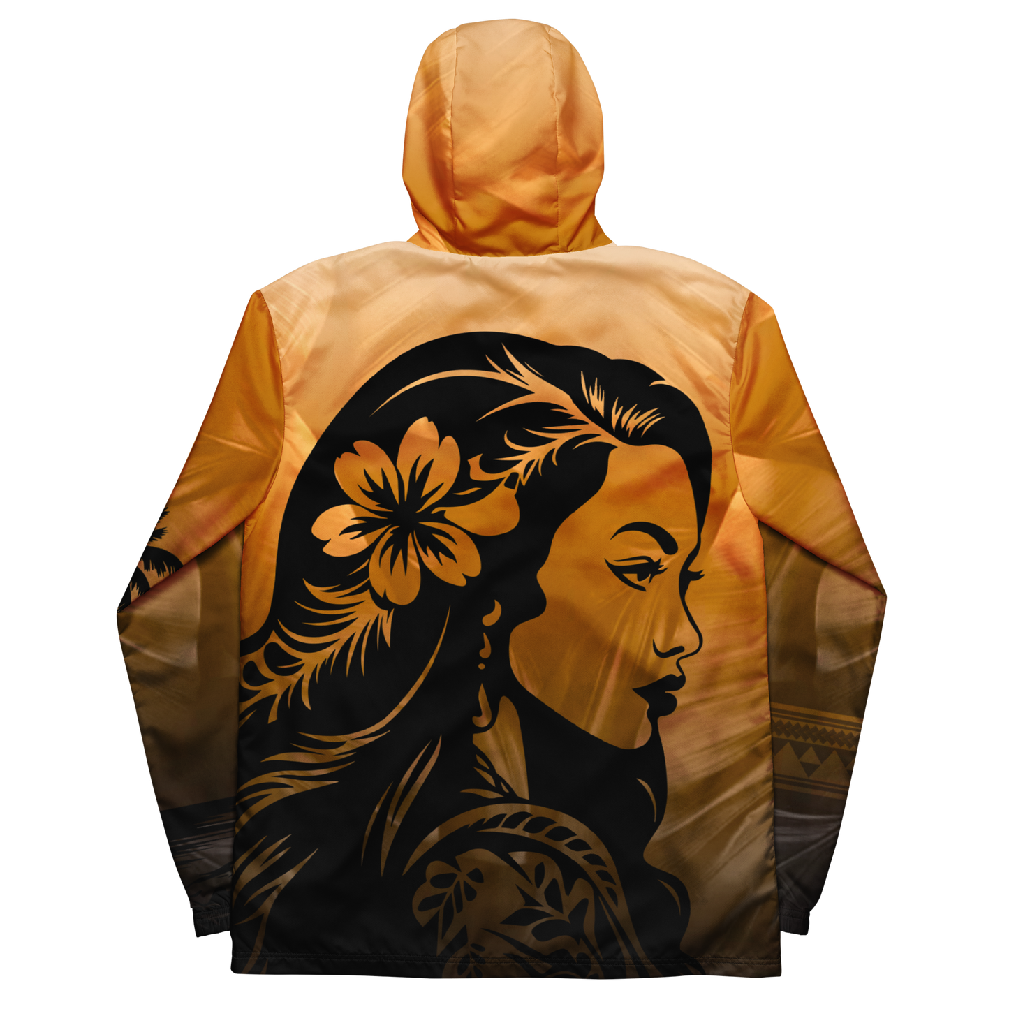 Island girl BLK ORNGE windbreaker