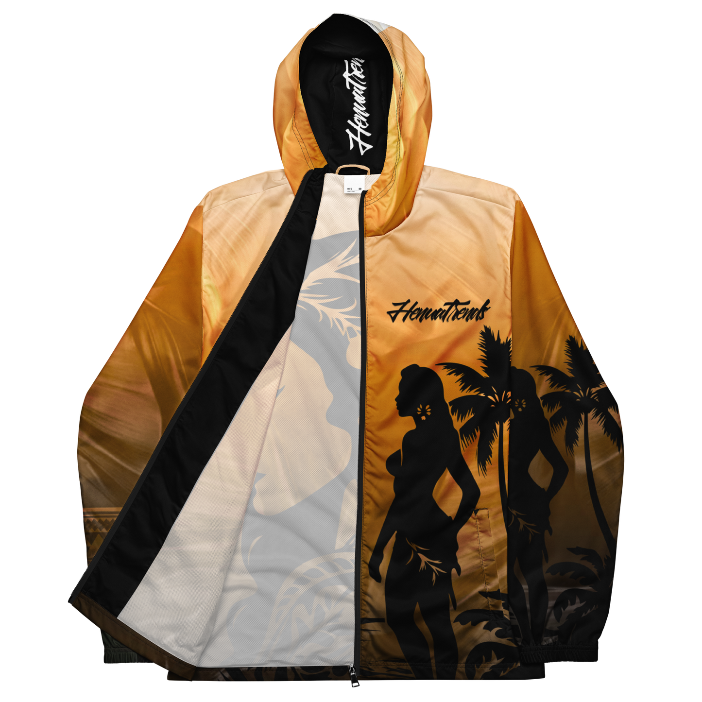 Island girl BLK ORNGE windbreaker