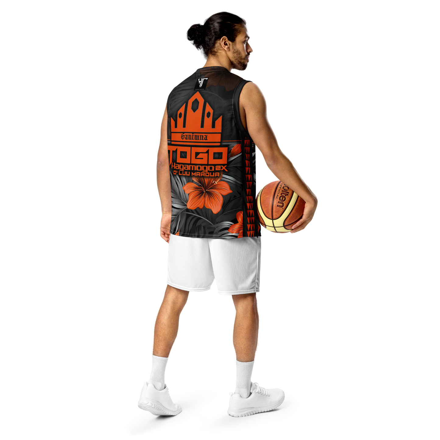 GANIMUA ORNG/gray unisex basketball jersey