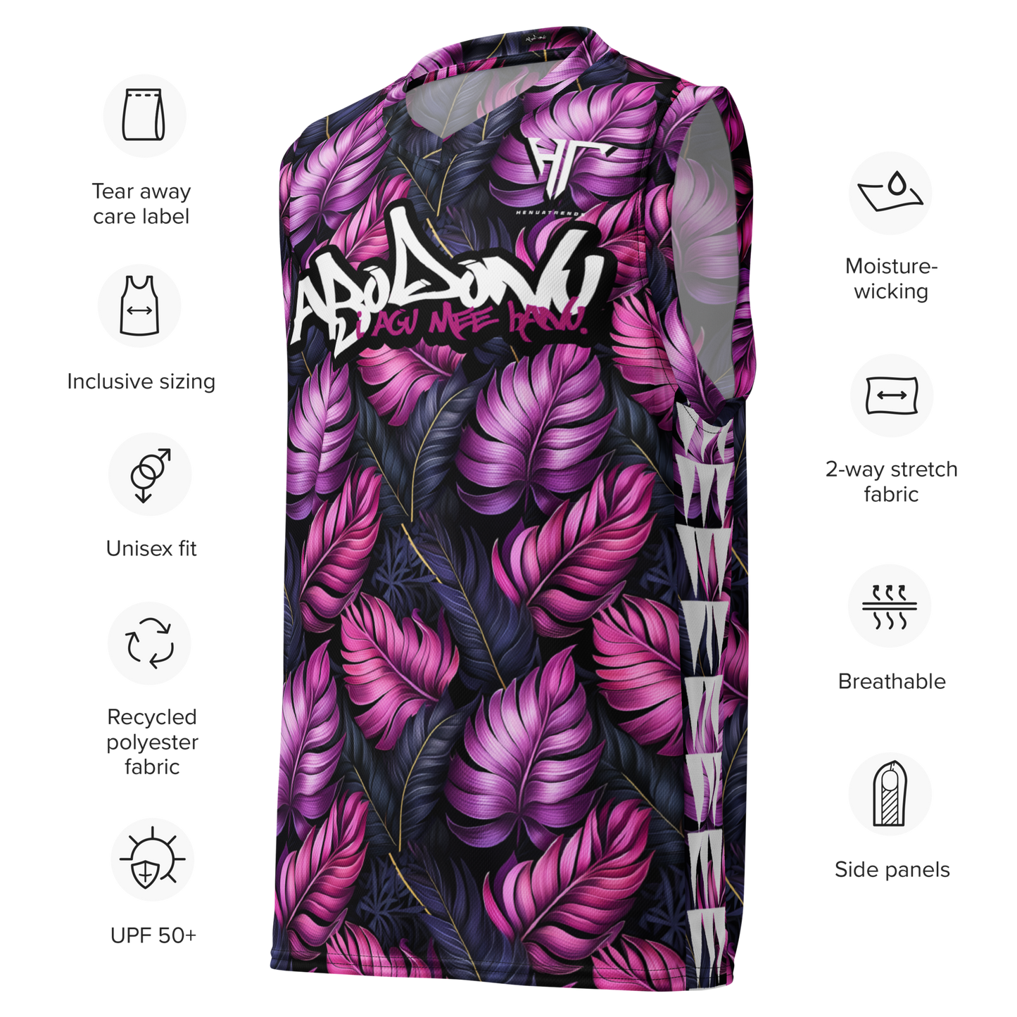 ABODONU unisex basketball jersey