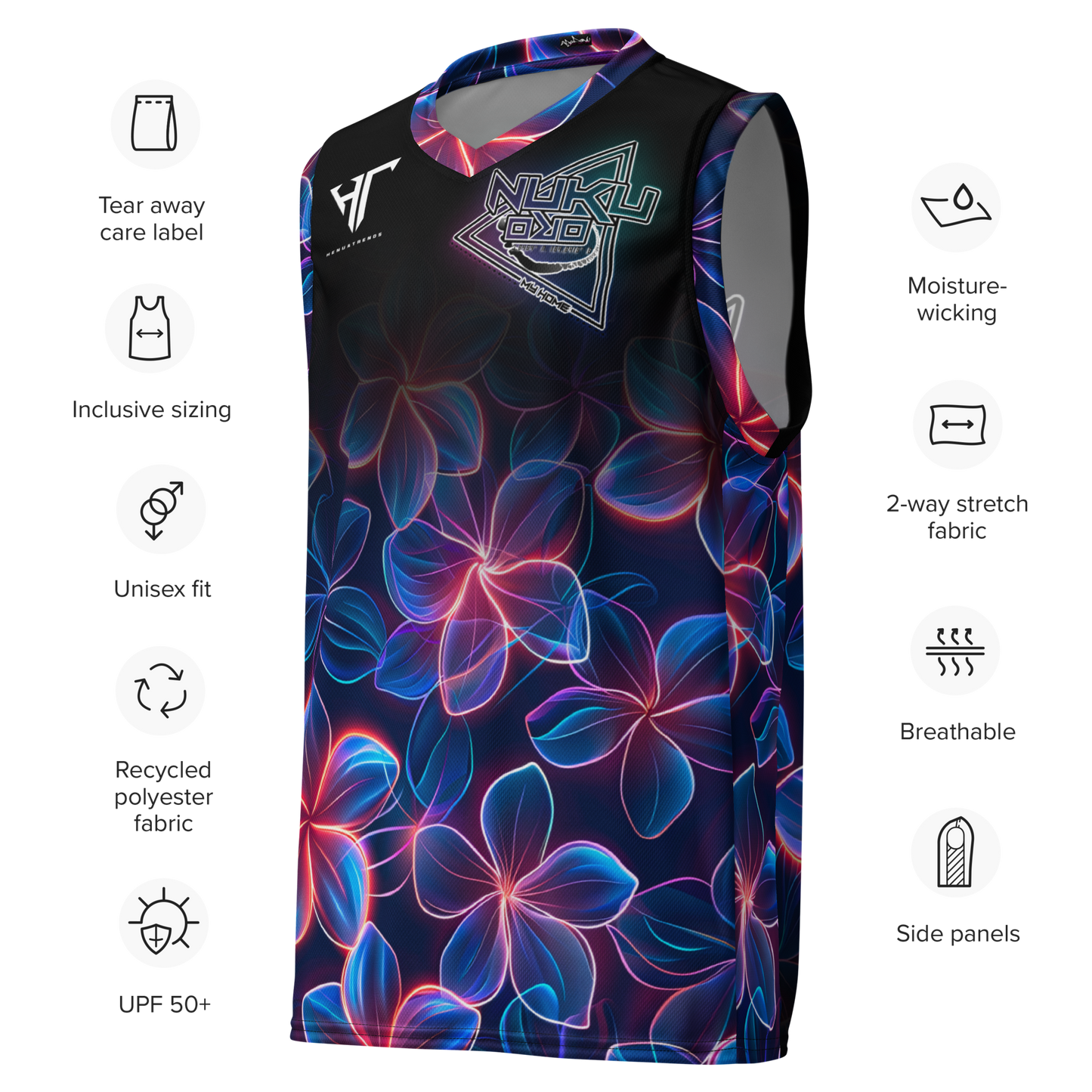 NEON bluemaria basketball jersey