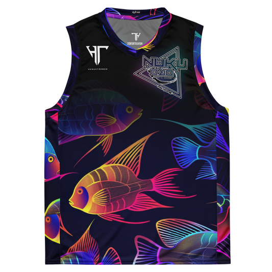 NEON Fish unisex basketball jersey