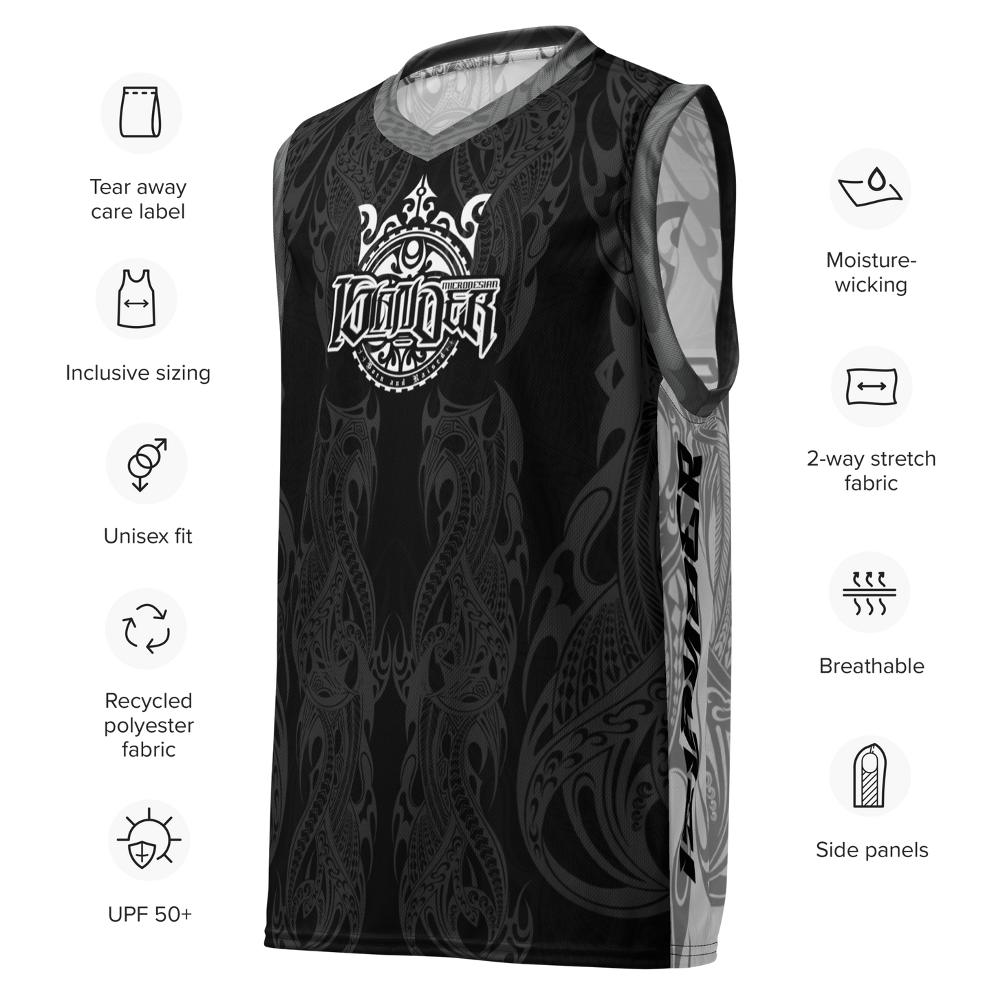 MICRO Islander Tribal unisex basketball jersey