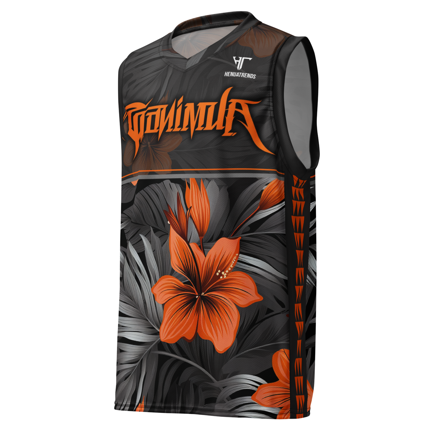 GANIMUA ORNG/gray unisex basketball jersey