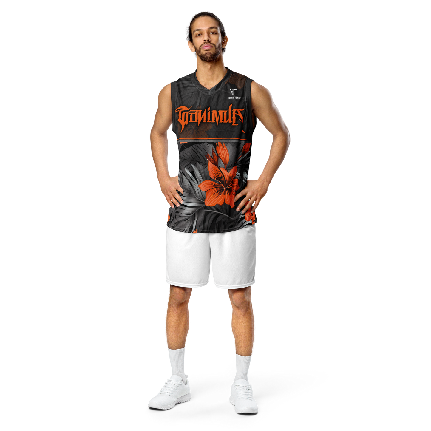 GANIMUA ORNG/gray unisex basketball jersey