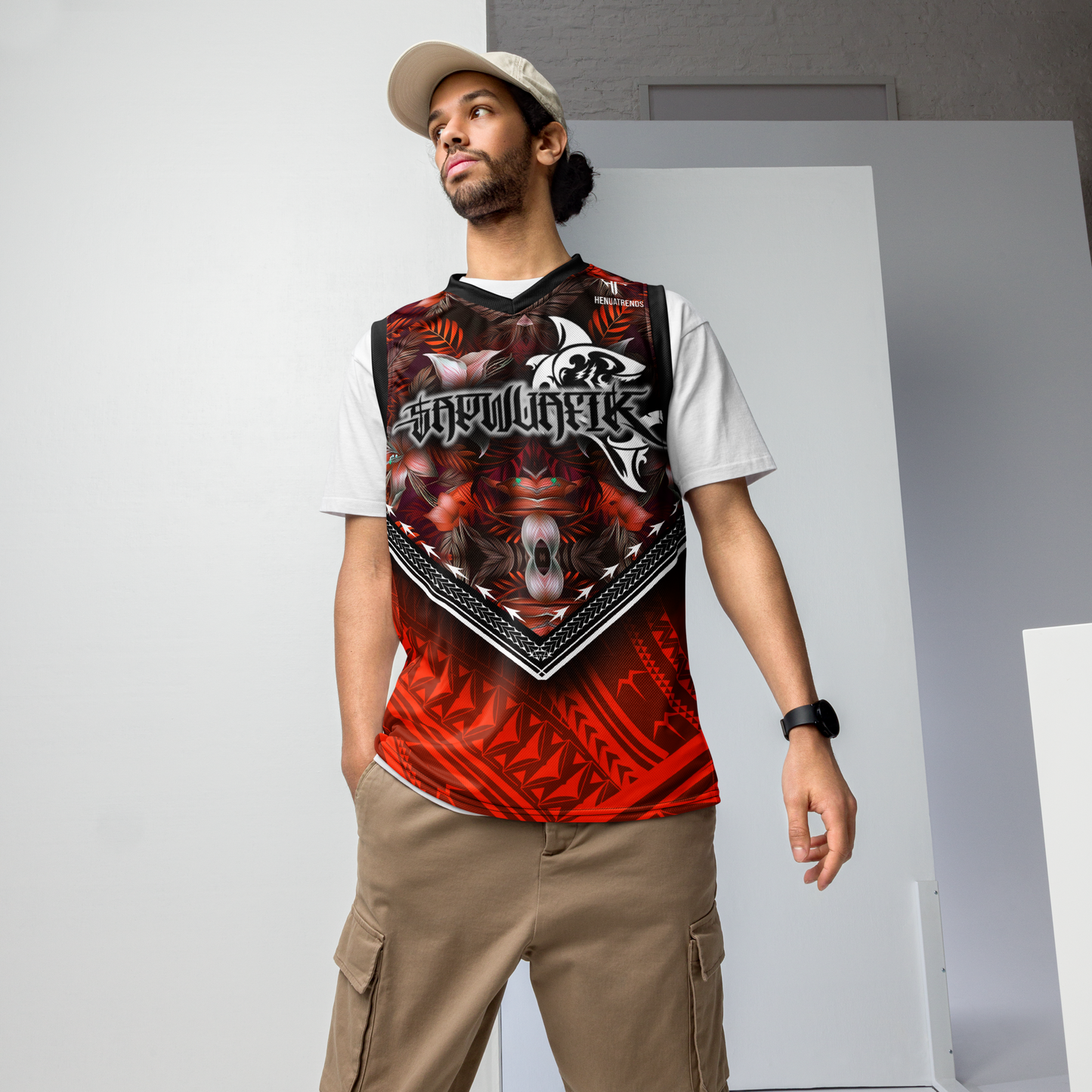 SAPWUAFIK TRIBAL RED unisex basketball jersey