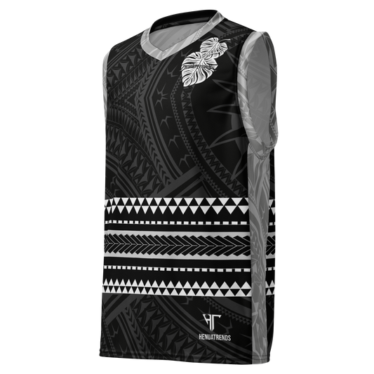 HT dark gray tribal  unisex basketball jersey