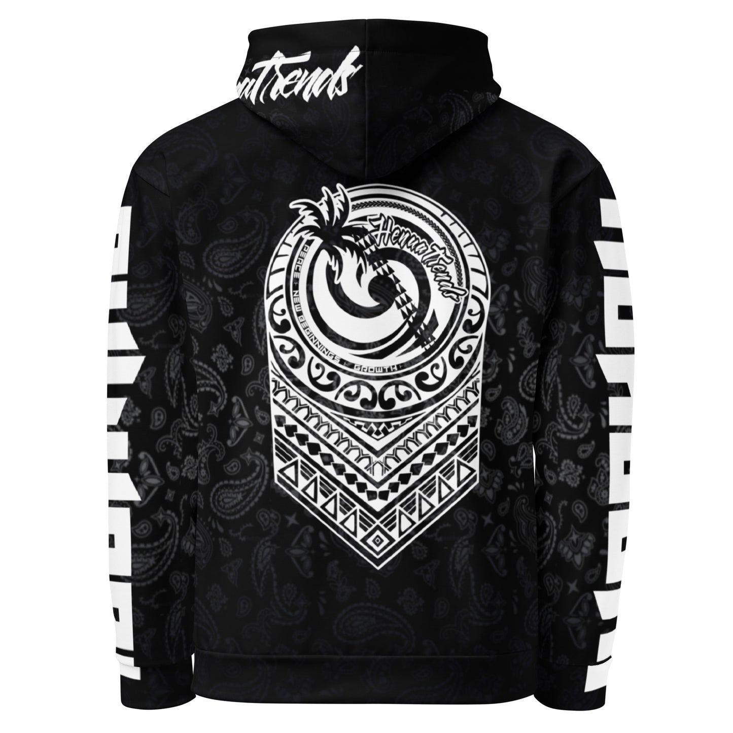 HENUATRENDS bandana bckgrnd blik Unisex Hoodie