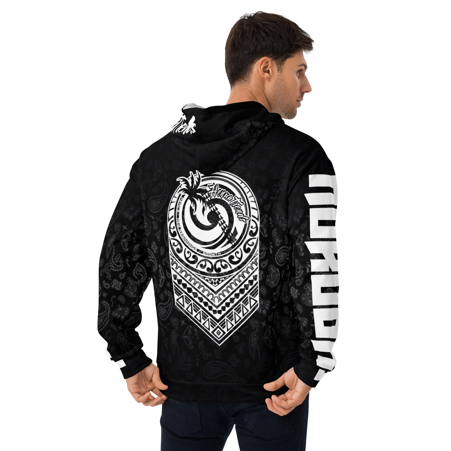 HENUATRENDS bandana bckgrnd blik Unisex Hoodie