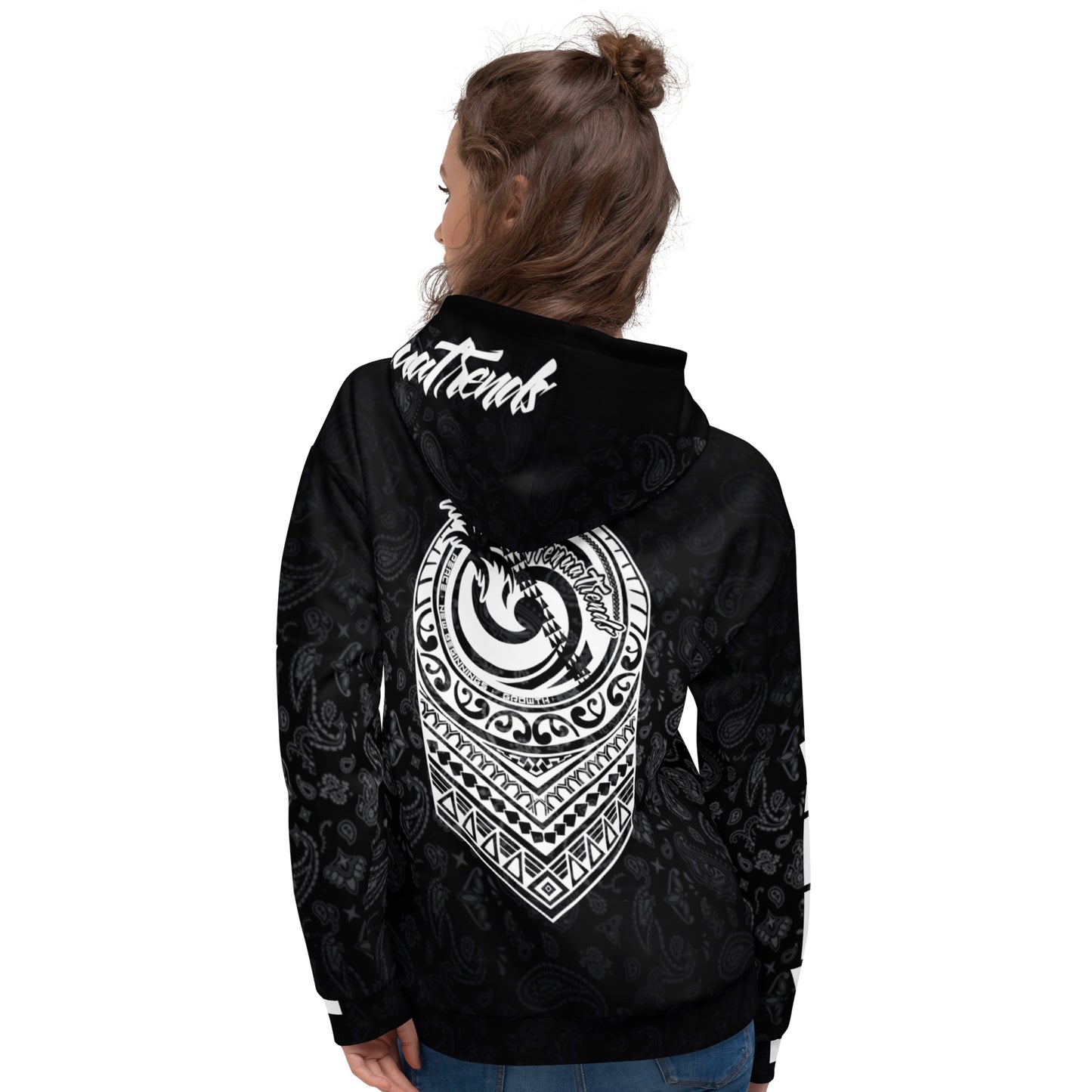 HENUATRENDS bandana bckgrnd blik Unisex Hoodie