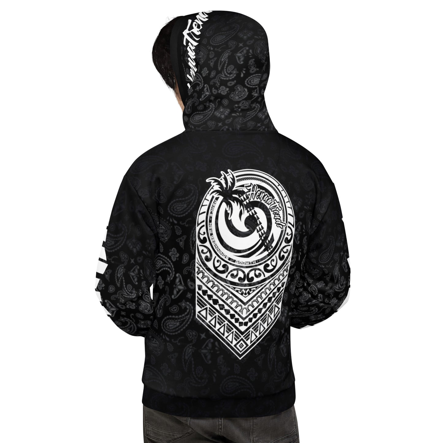 HENUATRENDS bandana bckgrnd blik Unisex Hoodie