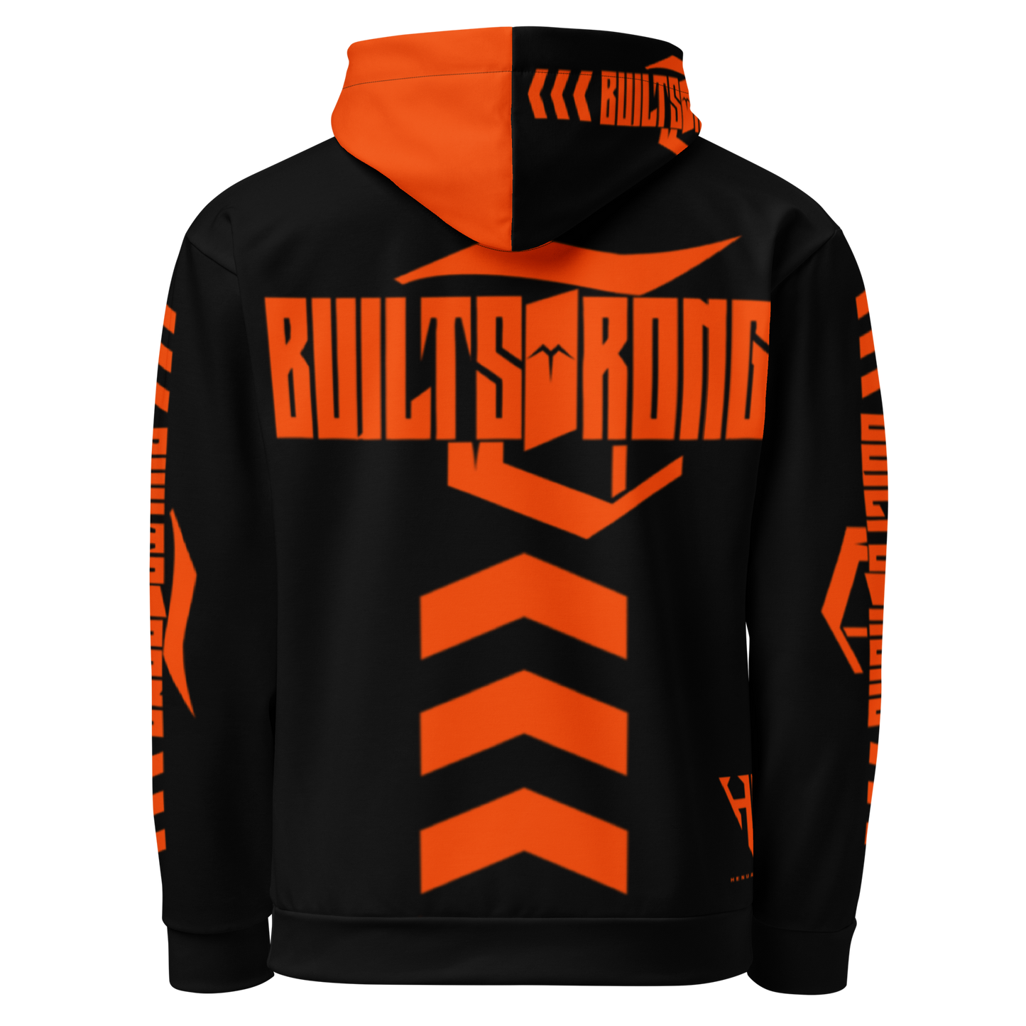 BUILTSTRONG blk&ornge Unisex Hoodie