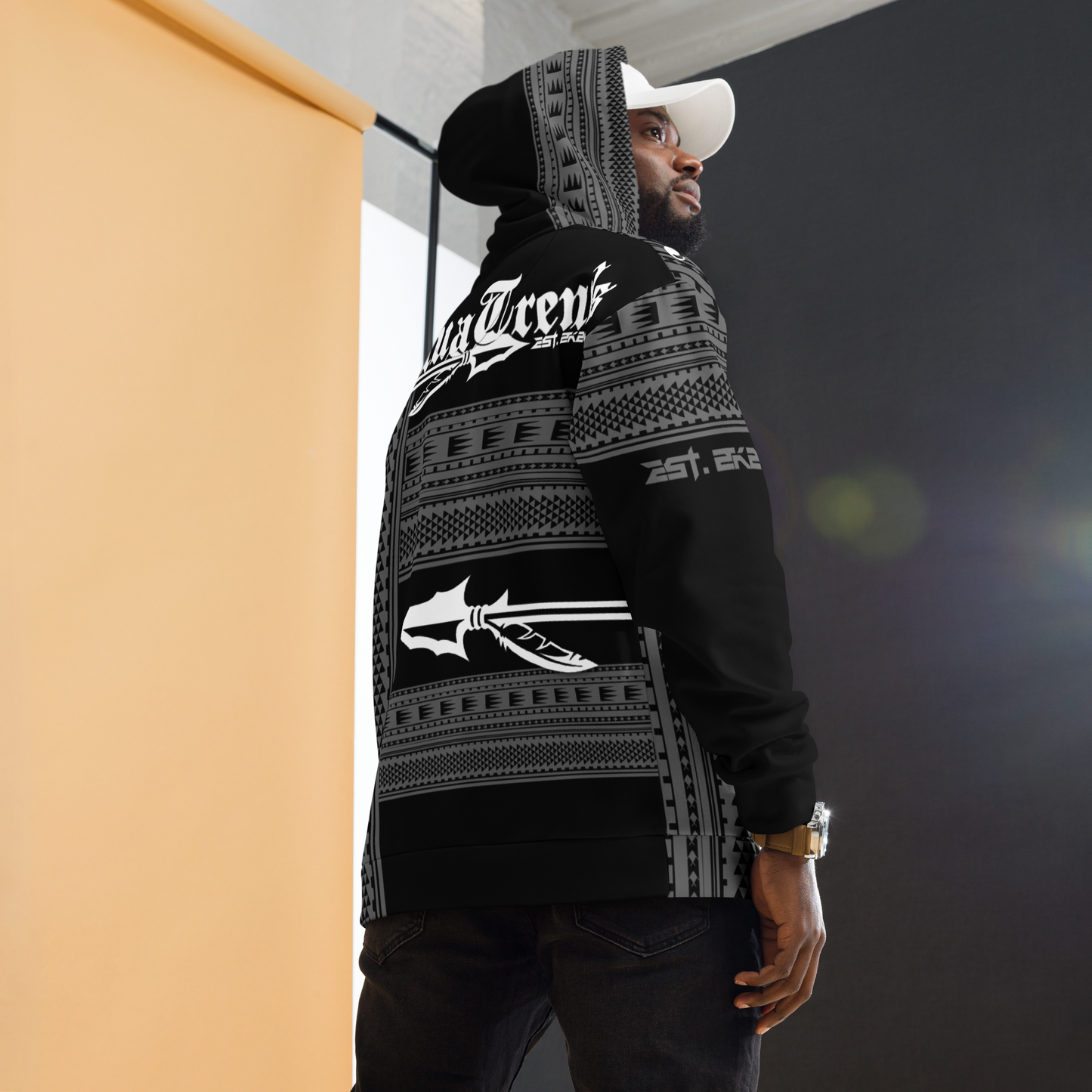 HENUATRENDS BLK TRIBAL Unisex Hoodie