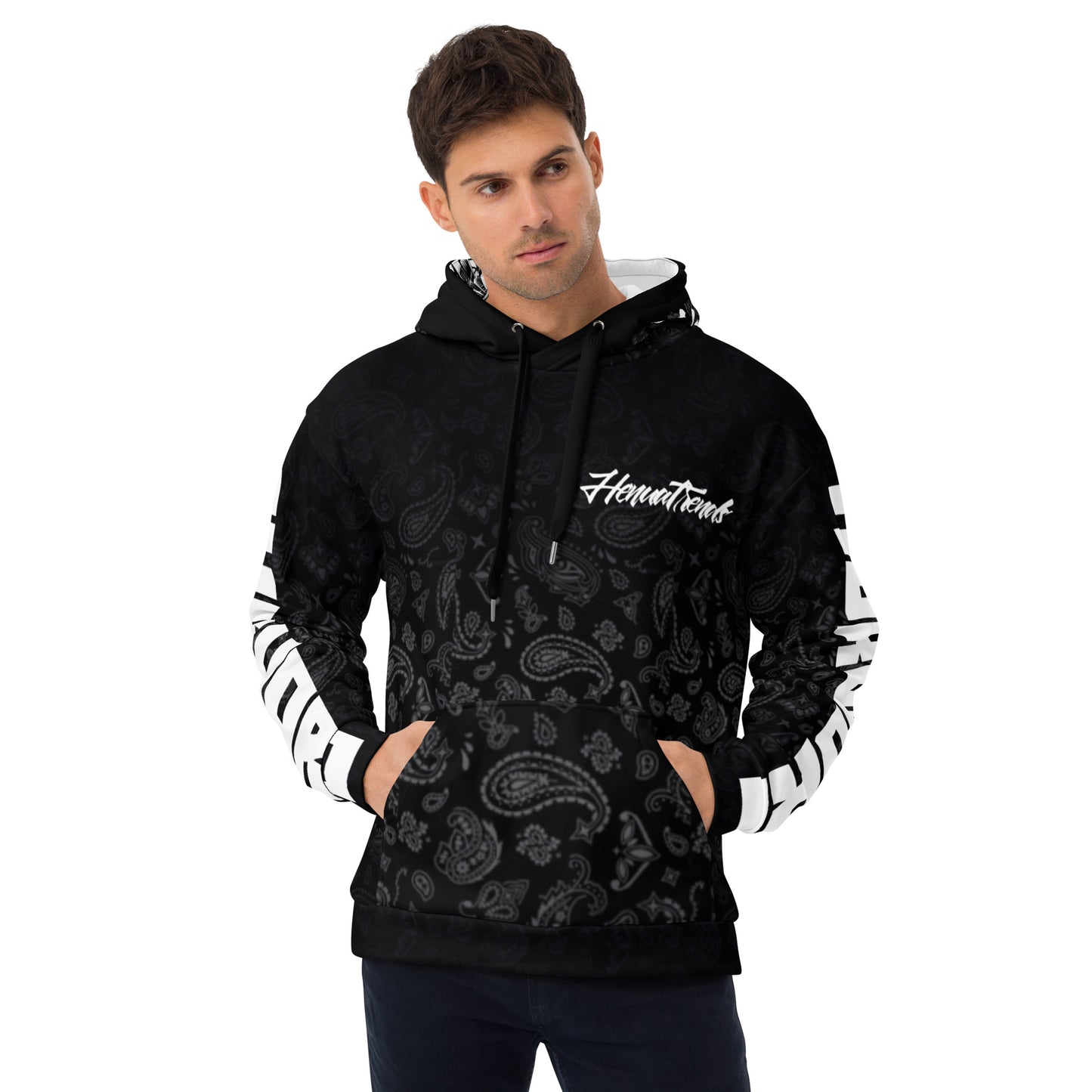 HENUATRENDS bandana bckgrnd blik Unisex Hoodie