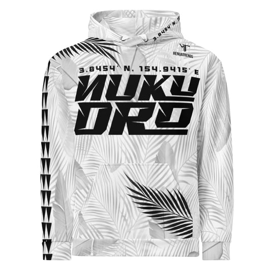 NukuCoords White Tropical Unisex Hoodie