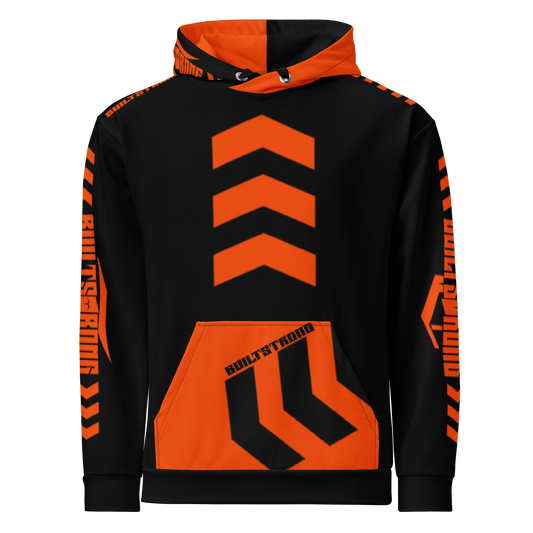 BUILTSTRONG blk&ornge Unisex Hoodie