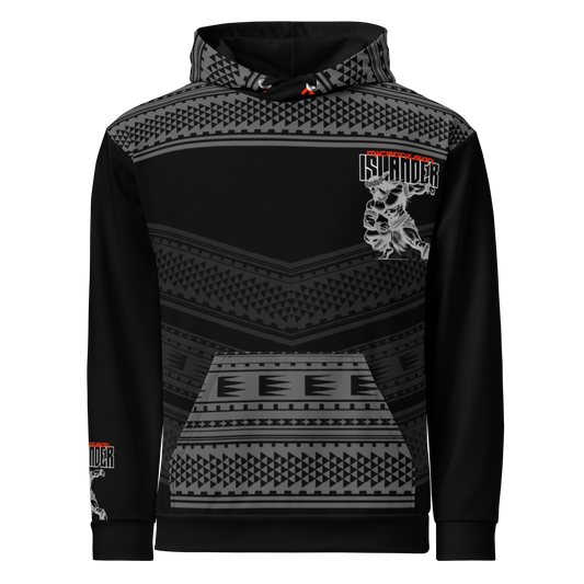 Micronesian ISLANDER BLK&red tribal BG Unisex Hoodie