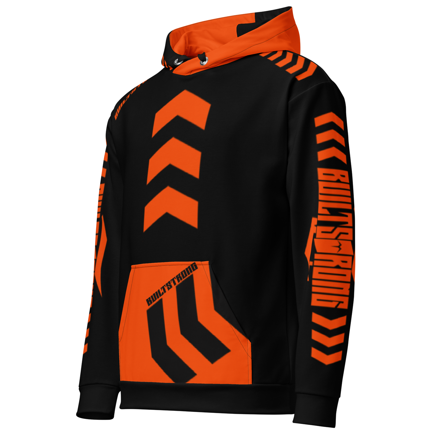 BUILTSTRONG blk&ornge Unisex Hoodie