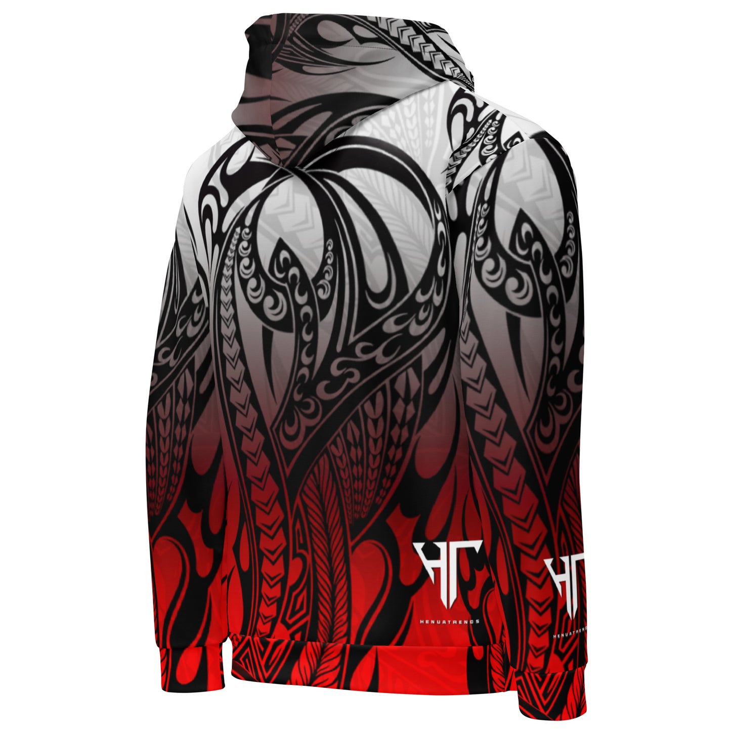 RedGray gradient tribal Unisex Hoodie