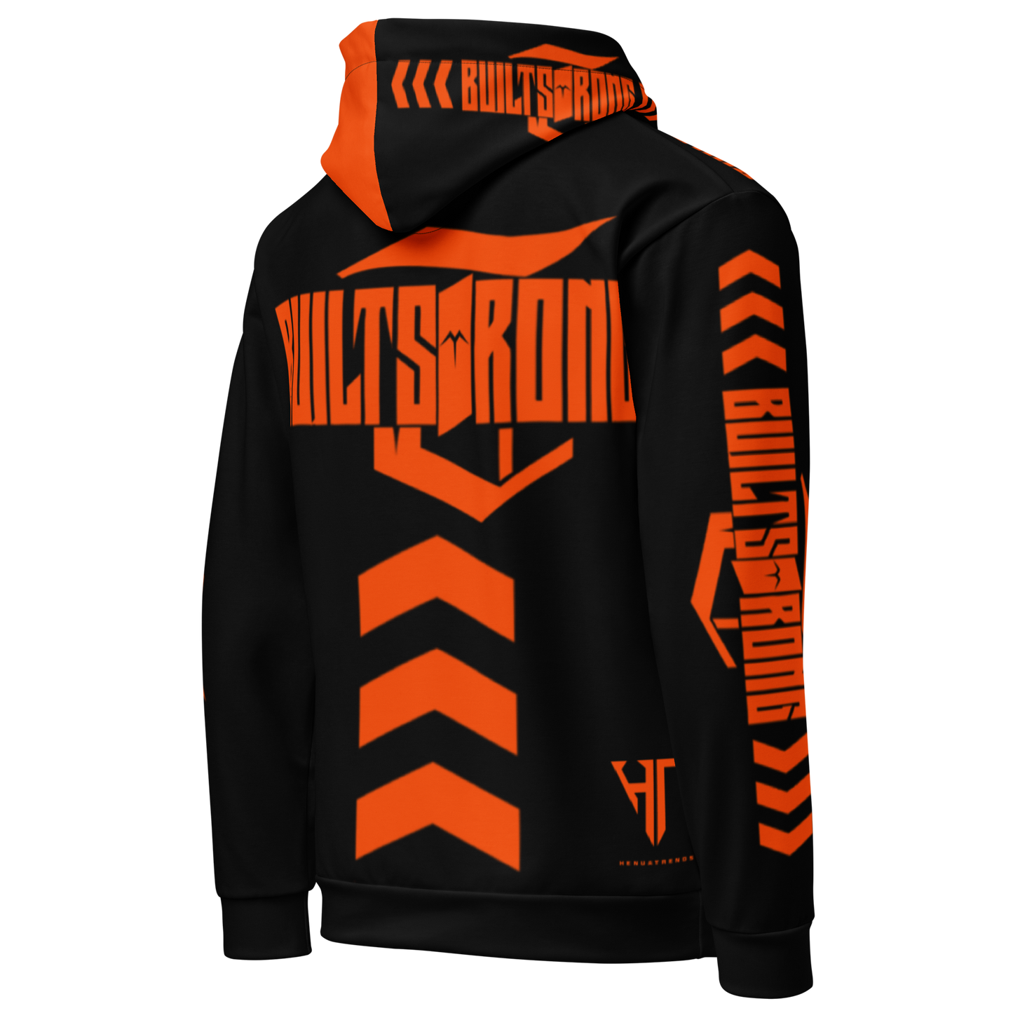 BUILTSTRONG blk&ornge Unisex Hoodie