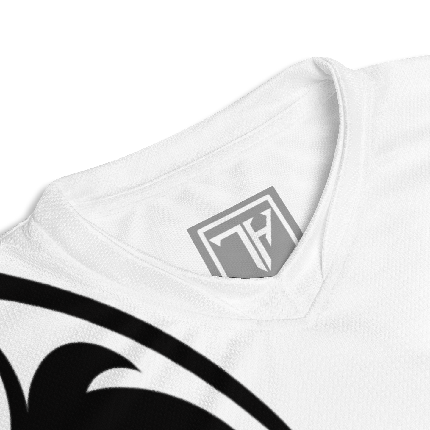 HT black tribal white vneck sports jersey