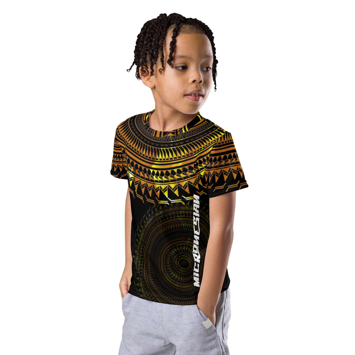 Blk&gold Micro Kids crew neck t-shirt