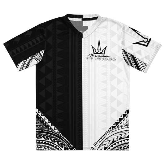 MICRONESIAN ISLANDER BLK&WHT unisex sports jersey